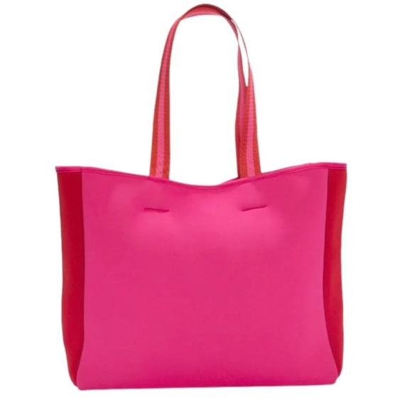 summersalt Handbags - Summersalt pink and red tote bag NWT